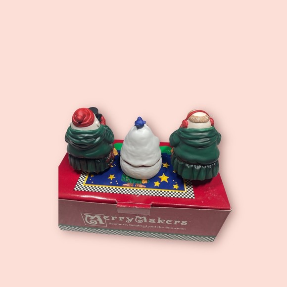 Department 56 Merry Makers Seymore, Seigfried and the‎ Snowman 9365-3 with Box - Picture 2 of 3